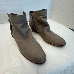 Sam Edelman Packer Bootie Soft Waxy Leather Edgy Zippers Sz 6.5